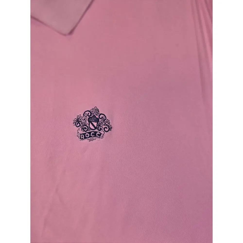Peter Millar Summer Comfort Mens L Polo Shirt Golf Short Sleeve Pink